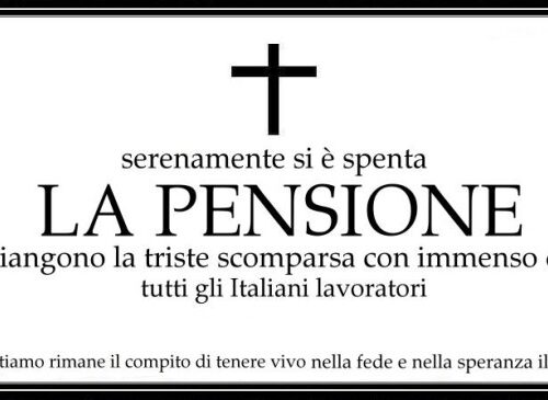 L’INPS dice che la classe dell’80 andrà in pensione a 75 anni: vista la speranza di vita media italiana a circa 82 anni a costoro si pagheranno solo 7 anni di pensione. Questo si chiama furto!